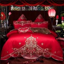 2018 Hochzeit Bett Bettbezug Gesetzt Luxus Stickerei Troster Bettwasche Sets Rot Bettwaschesatz Konig Grosse 4 7 Stucke Ali Xwjb5g Bettbezug Bettwasche Bett