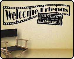 Alibaba.com offers 3,593 cinema wall decor products. Home Theater Wall Decal Sticker Decor Welcome Friends With Etsy In 2021 Movie Room Decor Home Theater Decor Theater Room Decor