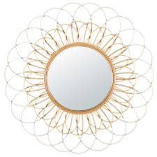 Miroir En Rotin Bicolore D 90cm Sofia Salones