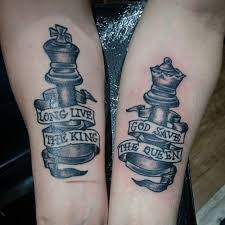 Chess tattoos found popularity not just among couples but siblings as well. King And Queen Chess Pieces Tattoo Designs Tattoo Design
