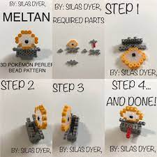 3d Pokemon Meltan Perler Bead Pattern Perler Bead Patterns Perler Beads Perler