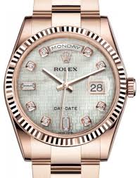 University of oxford, oxford, united kingdom. Rolex Day Date 36 Rose Gold White Mother Of Pearl With Oxford Motif Diamond Dial Fluted Bezel Oyster Bracelet 118235 Brand New