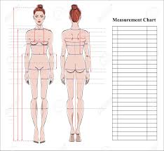 7 woman body measurement chart scheme for measurement human