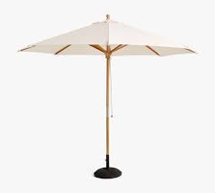 Premium 10' rectangular umbrella with teak pole, sunbrella(r) stripe; Round Outdoor Umbrella Outdoor Umbrellas Pottery Barn