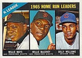 1966 Topps 1965 N L Home Run Leaders Old Baseball Cards Willie Mays Homerun