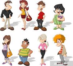 Dibujos Imagenes De Personas Animadas La linea de la quijada llega hasta detras de las orejas, pero a veces no se dibuja por completo para que el rostro no se vea muy tosco, en especial si se trata de una mujer. dibujos imagenes de personas animadas