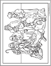 Nativity Scene Coloring Page Nativity Coloring Nativity Coloring Pages Jesus Coloring Pages