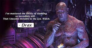 He says 'welcome to the frickin' guardians of the galaxy!' only he didn't use 'frickin''. 15 Drax The Destroyer Quotes From Infinity War And Guardians Of The Galaxy