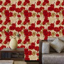 Looking for the best peel and stick wallpaper? Buy Bold Red Floral Peel N Stick Wallpaper Online Usa