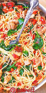 Tomato Spinach Chicken Pasta Best Pasta Amp Noodles In 2019 Spinach Stuffed Chicken Chicken Spi Easy Meals Chicken Pasta Recipes Spinach Stuffed Chicken