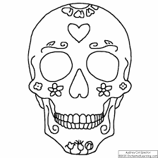 Simple and plain skull you are viewing some simple and plain skull sketch templates click on a template to sketch over it and color it in and share with your family and friends. Floral Pattern Sugar Skull Enchanted Learning