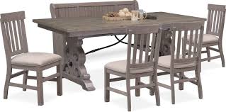 Charthouse Rectangular Dining Table 4 Side Chairs And Bench In 2020 Rectangular Dining Table Dining Table Dining Room Sets