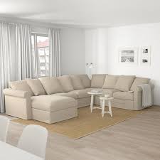 Harlanda Sectional 5 Seat Corner With Chaise Sporda Natural Ikea In 2020 Budget Friendly Living Room Living Room Color Ikea Sectional