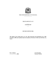 But recently with goods and service tax coming in. The Stamp Duty Act