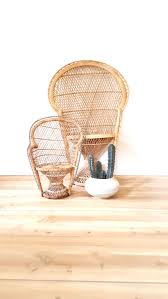 Pair Kid Peacock Fan Chair Small Rattan Kids Chair Etsy Nursery Chair Kids Chairs Small Chair