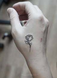 Black Rose On A Hand Rose Outline Tattoo Hand Tattoos Tattoos