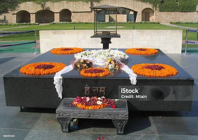 Mahatma Ghandis Final Resting Place Stock Photo - Download Image Now - Mahatma Gandhi, Delhi, Ghat - iStock