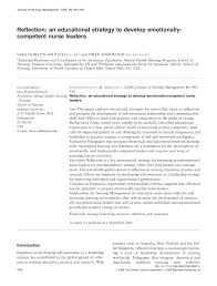 University of cambridge international examinations retains the copyright on all its publications. Pdf Reflection An Educational Strategy To Develop Emotionally Competent Nurse Leaders
