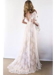 Short Sleeve Wedding Dresses Lace Wedding Dresses V Neck Wedding Dresses A Line Wedding Dre Short Sleeve Wedding Dress Sheer Wedding Dress Boho Wedding Gown