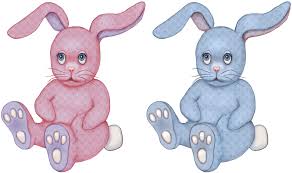 Toy Bunny Rabbit Stuffed Toy Pink Blue Graphic à¸£ à¸› à¸à¸²à¸£ à¸• à¸™ à¸à¸£à¸°à¸• à¸²à¸¢ à¸ª à¸Ÿ à¸² Clipart Large Size Png Image Pikpng