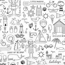 Tissu Coton A Colorier Plage Et Ete Colorier Tissu Coton Feutre Textile