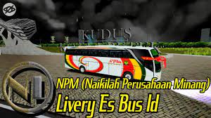 Busscar volvo b360s bi articulated. Npm Naikilah Perusahaan Minang Livery Es Bus Id Youtube