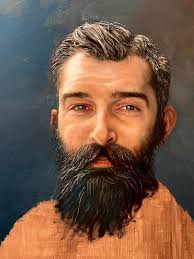 Creating a swirly beard with the V tool in whittling