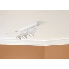 Hampton Bay 1 9 Ft 3 Light White Integrated Led Plug In Track Lighting Kit Fixture 805199 The Home Depot