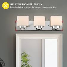 Dove Creek Polished Chrome 3 Light Bath
