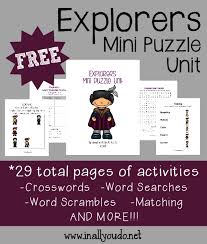 Solve boatload puzzles' 40,000 free online crossword puzzles below. Explorers Puzzles Activities In All You Do