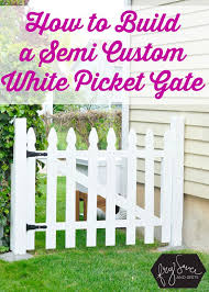 The Perfect Diy White Picket Fence Gate Fry Sauce And Grits Picket Fence Gate White Picket Fence Diy Fence