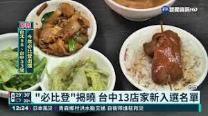 Aug 11, 2020 · 《臺北臺中米其林指南 2020》將於8月24日發佈，米其林指南今（11日）公布最新必比登推介（bib gourmand）名單，台中首次公布的必比登推介名單中，臺灣菜大放異彩，21家必比登推介店家中，就有10家是道地臺灣菜。 At8kx3rlkvfihm