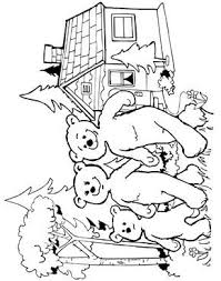 Goldilocks Coloring Page Of The Three Bears Leaving The Cottage More Fairytale Coloring Page Bear Coloring Pages Coloring Pages Goldilocks And The Three Bears