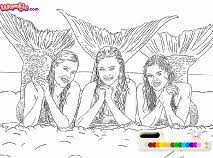 Free mermaid coloring pages available for printing or online coloring. Mako Mermaids Coloring Kizi Games Online