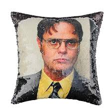 Dwight Schrute Sequin Pillow 2025