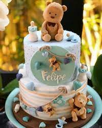 Birthday Cake Fondant Boy Teddy Bears 23 Trendy Ideas Bear Baby Shower Cake Torta Baby Shower Baby Bear Baby Shower