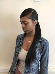 Low Side Part Weave Ponytail Weave Ponytail Tail Hairstyle Low Ponytail Hairstyles
