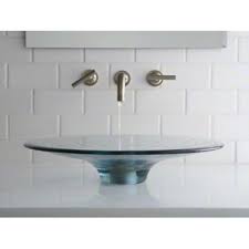 kohler vessels glass above counter