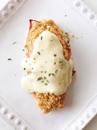 We opted to skip the frying and bake ours instead. Easy Skinny Chicken Cordon Bleu The Skinny Fork