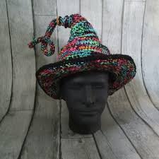 Twisted Witch Hat, Bright Neon Multicolor, Halloween Costume, Nymph, Forest  Creature, Magical Fae, Black