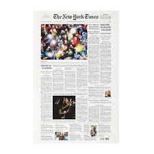 A list of names worth a thousand pictures. New York Times Custom Front Page Reprint Birthday News Uncommon Goods