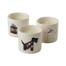Sainsbury S Home Christmas Spice Scotty Dog Set Of 3 Candles Sainsbury S