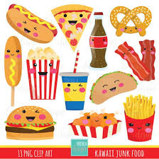 Junk Food Clipart Fast Food Clipart Kawaii Clipart Commercial Use Food Clipart Cute Graphics Kawaii Food Kawaii Drin Food Clipart Junk Food Food Cartoon
