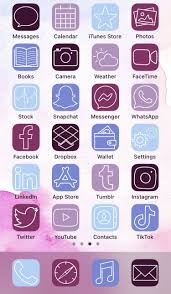 Aesthetic Ios14 Iphone App Icons 50 Blue Purple Magenta App Icons Ios14 App Icons Bundle App Icon Pack App Covers Shortcuts Icons Png In 2020 Iphone Apps App Icon App Covers