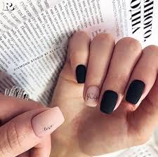 Uñas de terciopelo 2010 / 2020. Mas De 30 Inspiraciones De Disenos De Unas Negras Mate De Moda Manicura De Unas Unas Postizas De Gel Disenos De Unas Mate
