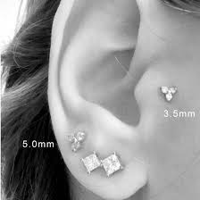 Cartilage, helix, tragus, conch, earlobe. Diamond Trinity Push In Stud Cartilage Tragus Helix Nose