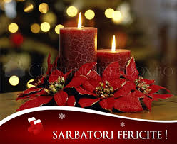 Felicitare craciun sarbatori fericite!, carton de 190gr/mp, plastifiat lucios. Sarbatori Fericite