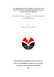Contoh Proposal Penelitian Pendidikan Bahasa Jepang Berbagi Contoh Proposal