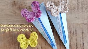 Si inserisce il filo di metallo sottile nel giro di maglie basse lasciando 10 cm di filo di metallo all'inizio e alla fine. Tutorial Bomboniera Fai Da Te Con La Farfalla A Uncinetto Alessia Scrap Craft