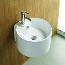 lave main rond suspendu 40x42 cm ceramique blanc sigma home decor wash basin bathroom